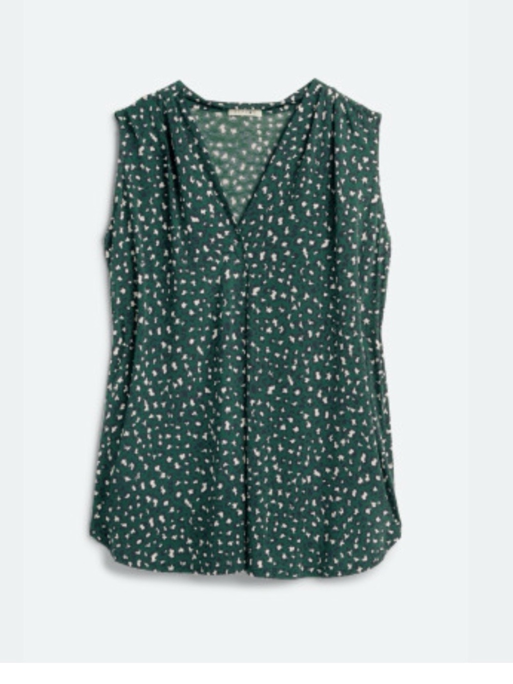 Beacon Green Sleeveless V-Neck Dot Print Camisole